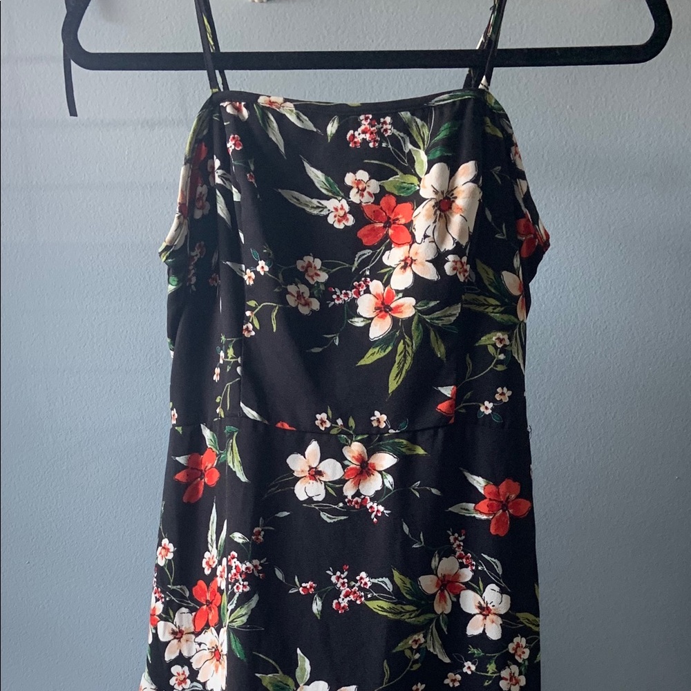 Black floral dress